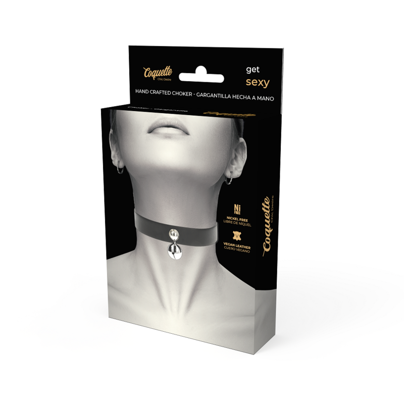 COQUETTE CHIC DESIRE - VEGAN LEATHER NECKLACE WOMAN RATTLE ACCESSORY - My naughty haven #