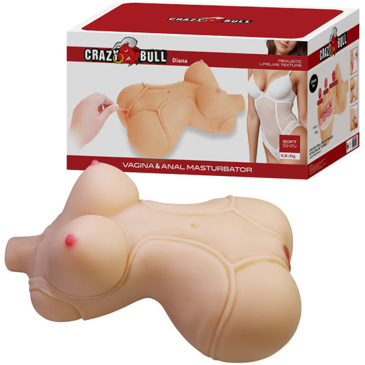 CRAZY BULL - DIANA REALISTIC FEMALE TORSO VAGINA AND ANAL 5 KG - My naughty haven #