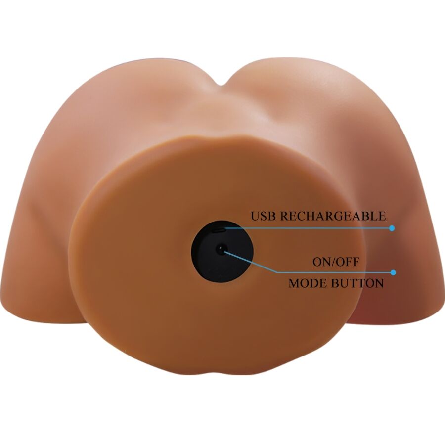 CRAZY BULL - GERIANN REALISTIC FEMALE BUTT VIBRATOR AND SUCKER WITH SOUND 5.5 KG - My naughty haven #