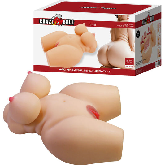 CRAZY BULL - GRACE REALISTIC FEMALE TORSO VAGINA AND ANAL 7.5 KG - My naughty haven #