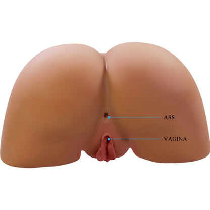 CRAZY BULL - ILANA REALISTIC FEMALE BUTT VIBRATOR AND SUCKER WITH SOUND 6.8 KG - My naughty haven #