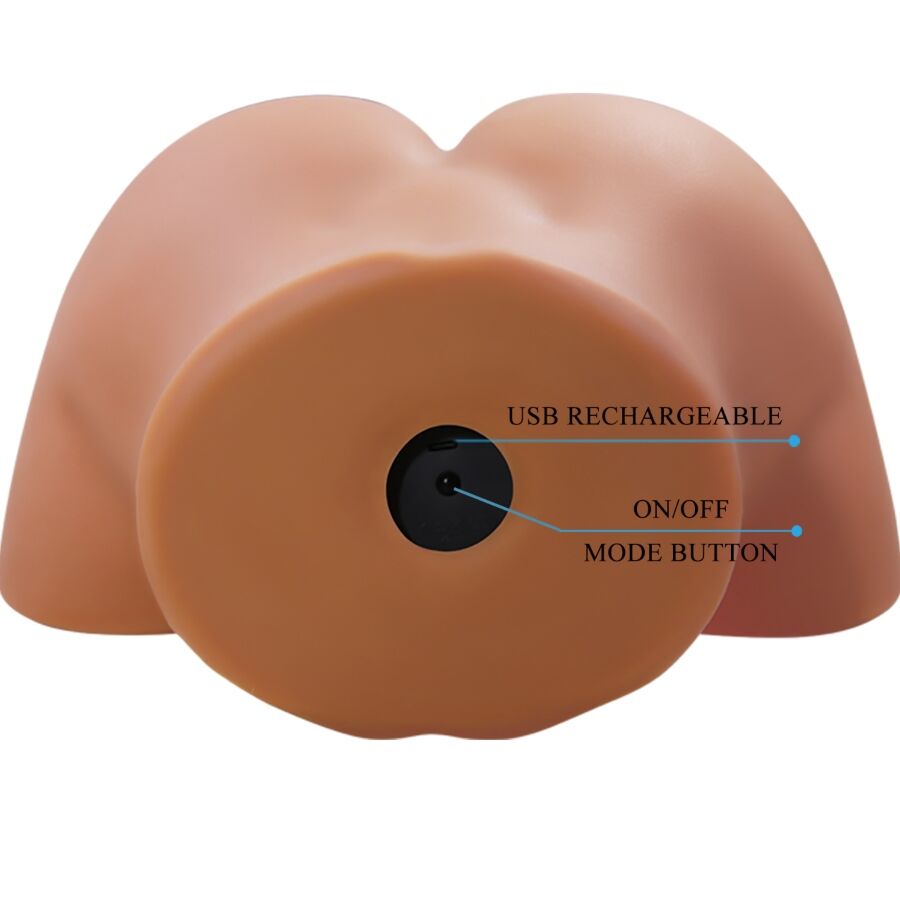 CRAZY BULL - ILANA REALISTIC FEMALE BUTT VIBRATOR AND SUCKER WITH SOUND 6.8 KG - My naughty haven #