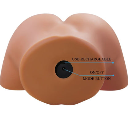 CRAZY BULL - ILANA REALISTIC FEMALE BUTT VIBRATOR AND SUCKER WITH SOUND 6.8 KG - My naughty haven #