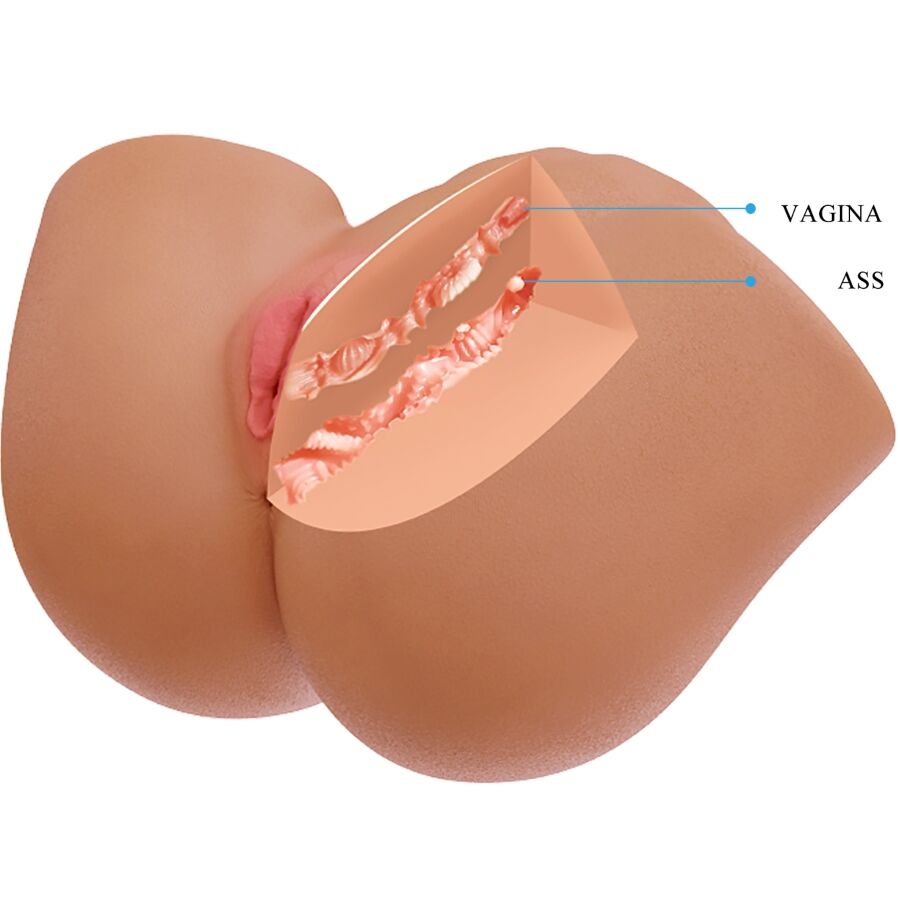 CRAZY BULL - ILANA REALISTIC FEMALE BUTT VIBRATOR AND SUCKER WITH SOUND 6.8 KG - My naughty haven #