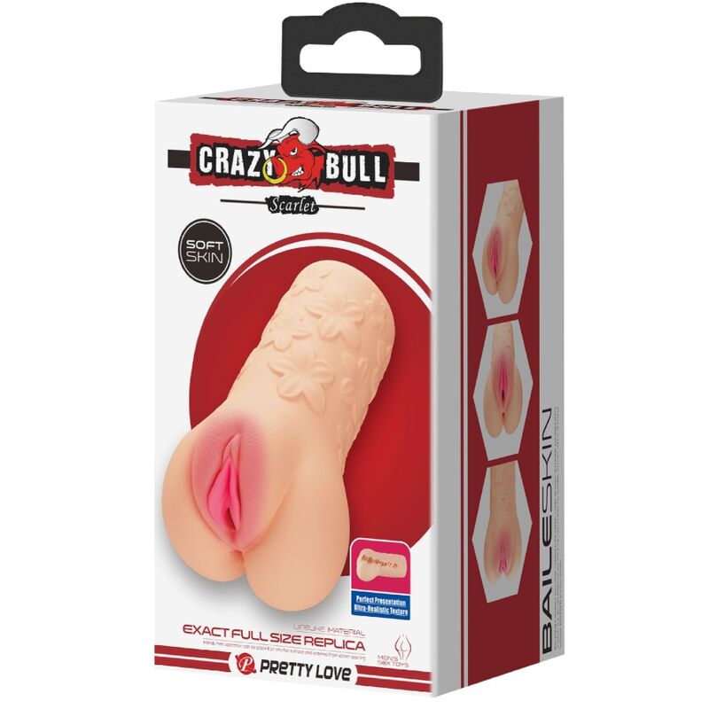CRAZY BULL - SCARLET VAGINA-SHAPED MASTUBADOR - My naughty haven #