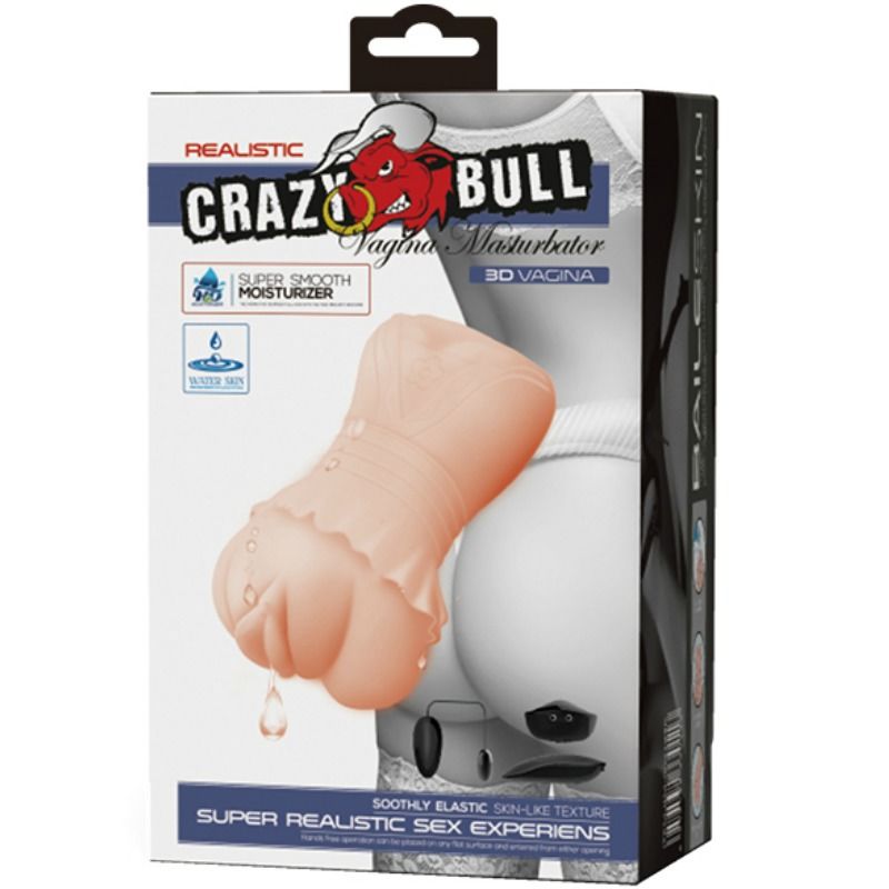 CRAZY BULL - WATER SKIN VAGINA MASTURBADOR WITH VIBRATING BULLETS - My naughty haven #