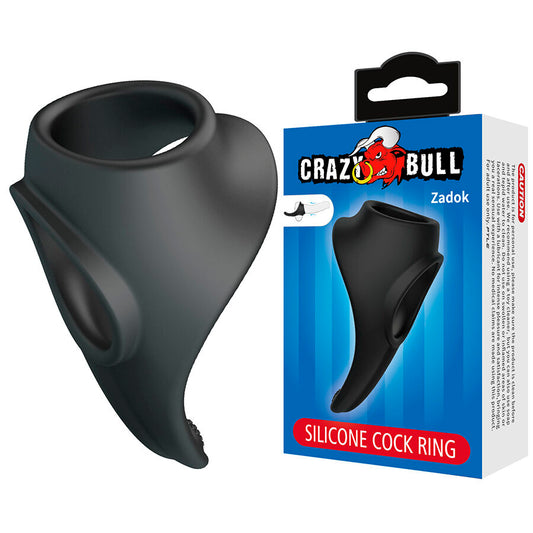 CRAZY BULL - ZADOK ERGONOMIC RING WITH PERINEAL STIMULATOR - My naughty haven #