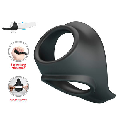 CRAZY BULL - ZADOK ERGONOMIC RING WITH PERINEAL STIMULATOR - My naughty haven #