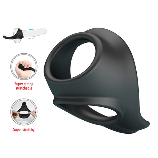 CRAZY BULL - ZADOK ERGONOMIC RING WITH PERINEAL STIMULATOR - My naughty haven #