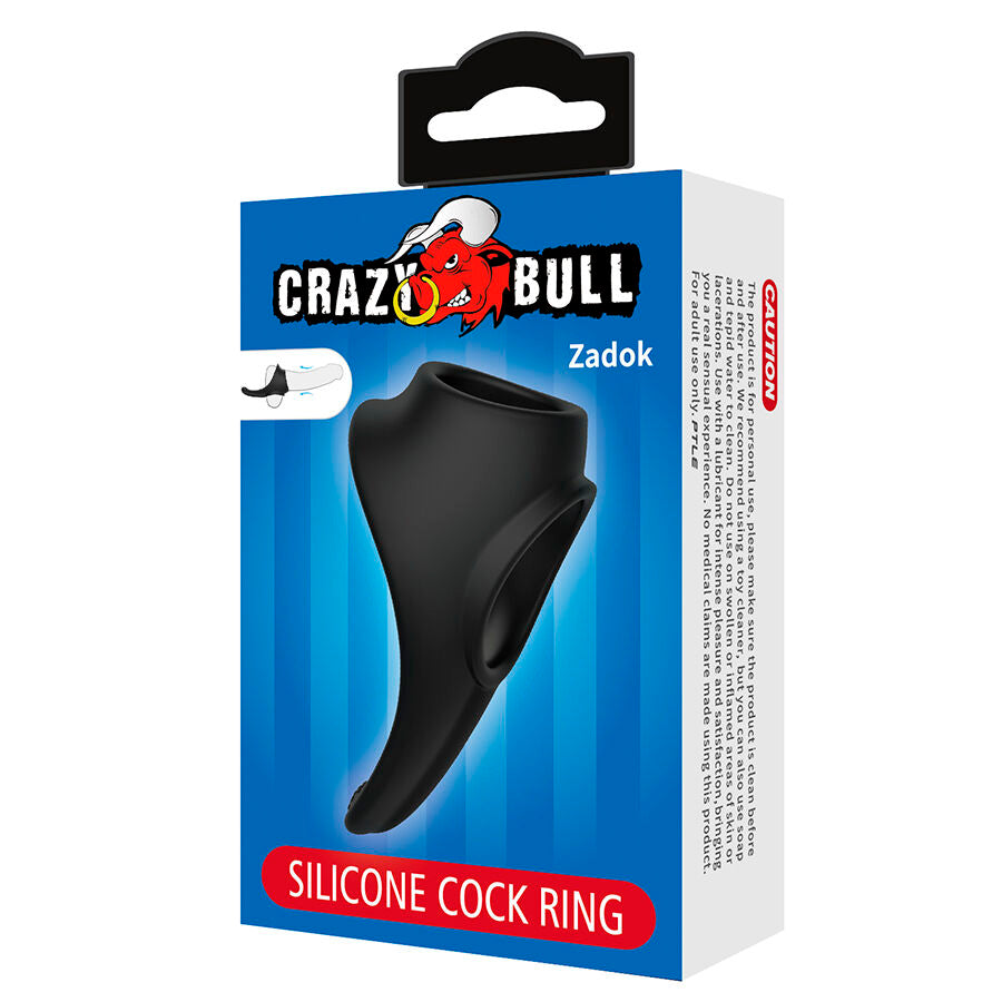 CRAZY BULL - ZADOK ERGONOMIC RING WITH PERINEAL STIMULATOR - My naughty haven #