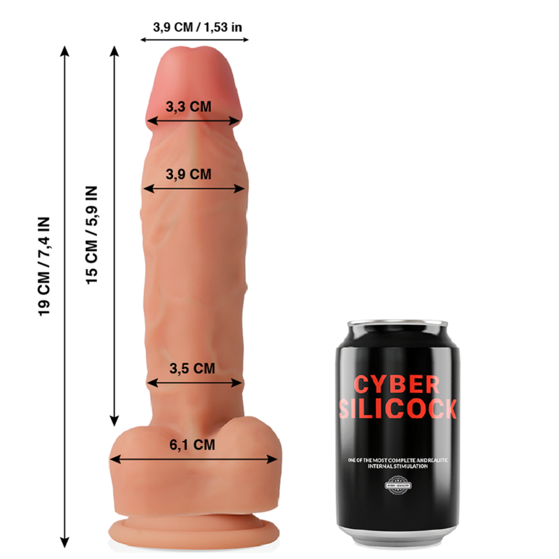 CYBER SILICOCK - OLIVER ULTRA REALISTIC SOFT LIQUID SILICONE 19 CM -O- 3.9 CM - My naughty haven #