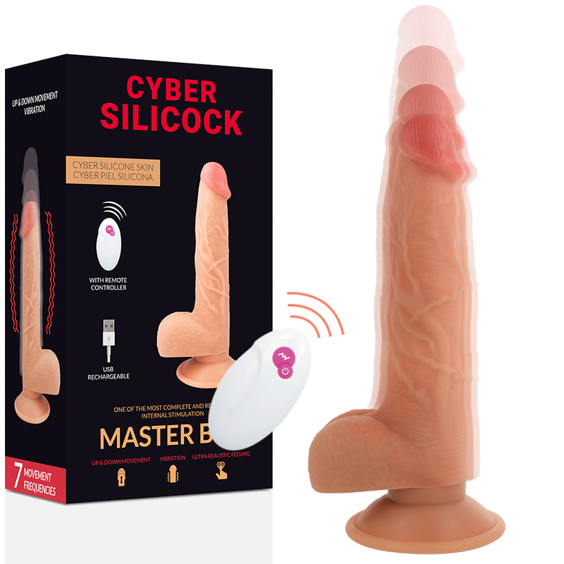 CYBER SILICOCK - REMOTE CONTROL REALISTIC MASTER BEN 23.88 CM -O- 4.3 CM - My naughty haven #