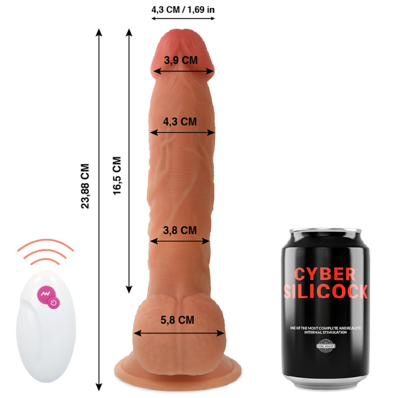 CYBER SILICOCK - REMOTE CONTROL REALISTIC MASTER BEN 23.88 CM -O- 4.3 CM - My naughty haven #