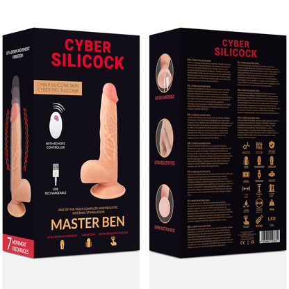 CYBER SILICOCK - REMOTE CONTROL REALISTIC MASTER BEN 23.88 CM -O- 4.3 CM - My naughty haven #
