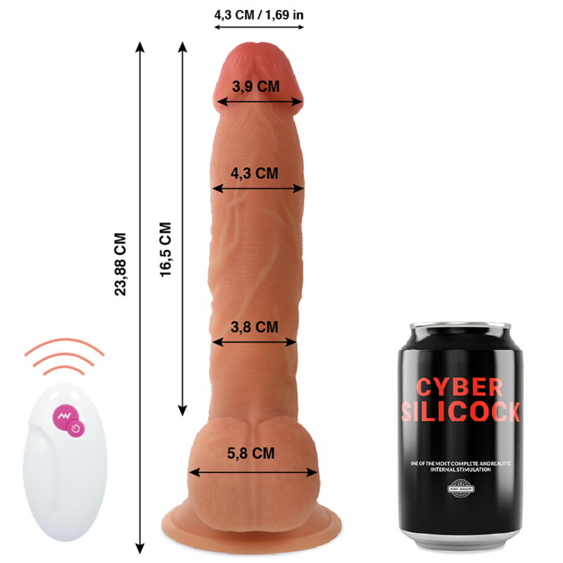 CYBER SILICOCK - REMOTE CONTROL REALISTIC MR JOHN 23.88 CM -O- 4.3 CM - My naughty haven #