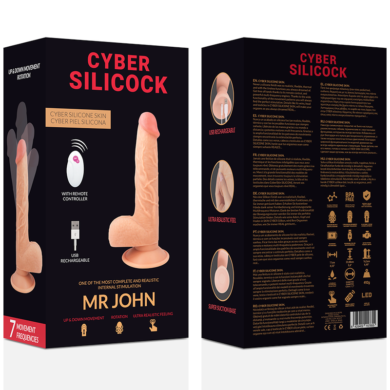 CYBER SILICOCK - REMOTE CONTROL REALISTIC MR JOHN 23.88 CM -O- 4.3 CM - My naughty haven #