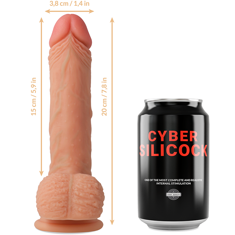 CYBER SILICOCK - STRAP-ON FREEMAN LIQUID SILICONE WITH 3 RINGS FREE 20 CM -O- 3.8 CM - My naughty haven #