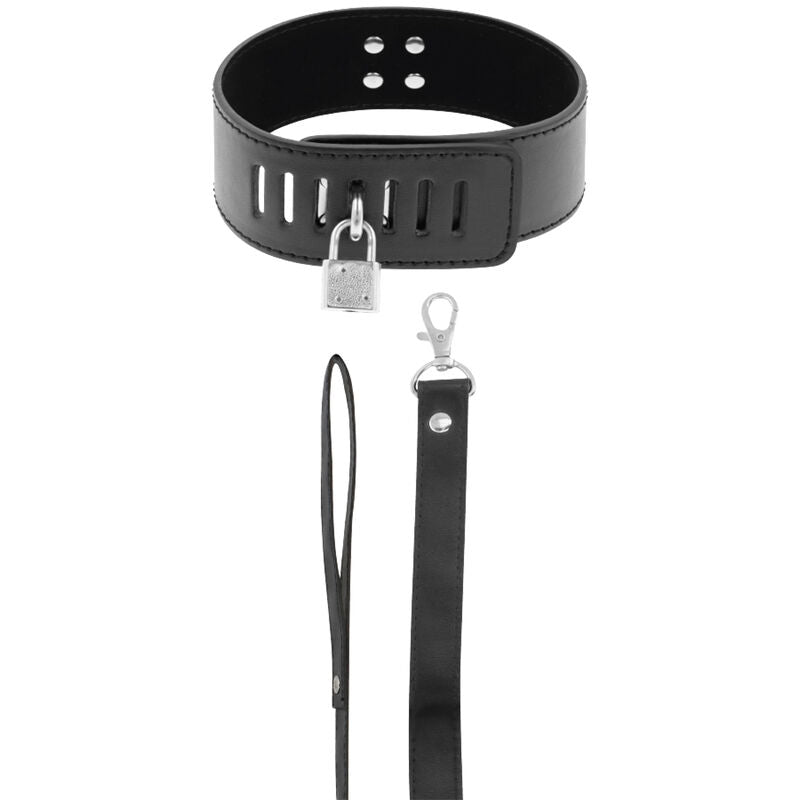 DARKNESS - BDSM COLLAR WITH BLACK LOCK - My naughty haven #