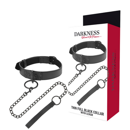 DARKNESS - BLACK NECKLACE WITH CHAIN - My naughty haven #