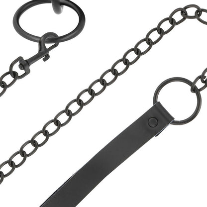 DARKNESS - BLACK NECKLACE WITH CHAIN - My naughty haven #