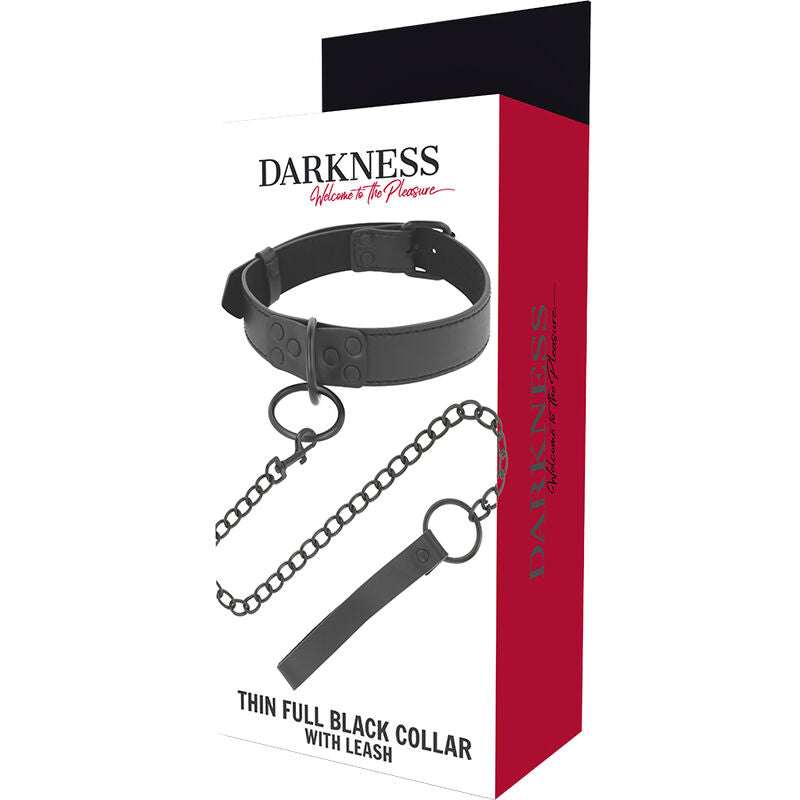 DARKNESS - BLACK NECKLACE WITH CHAIN - My naughty haven #