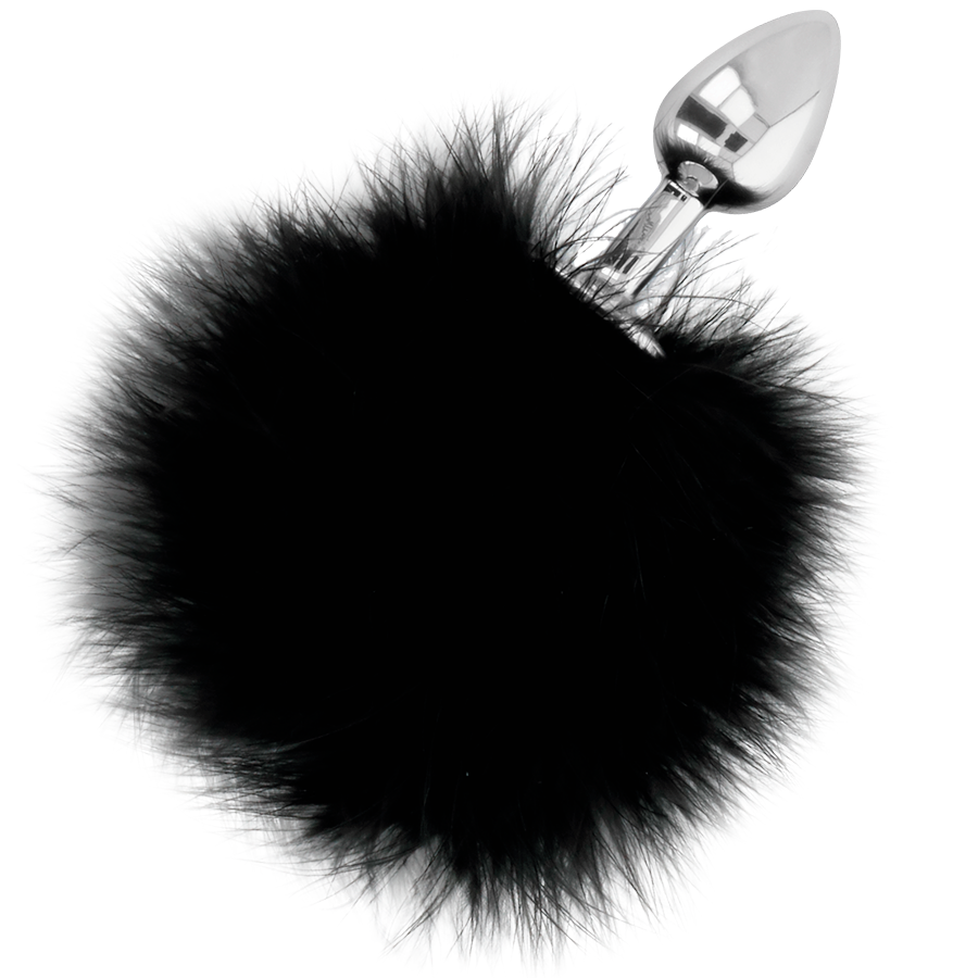 DARKNESS - EXTRA ANAL BUTTPLUG WITH TAIL BLACK 7 CM - My naughty haven #