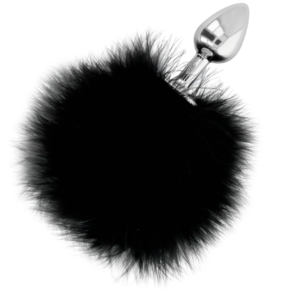 DARKNESS - EXTRA ANAL BUTTPLUG WITH TAIL BLACK 7 CM - My naughty haven #