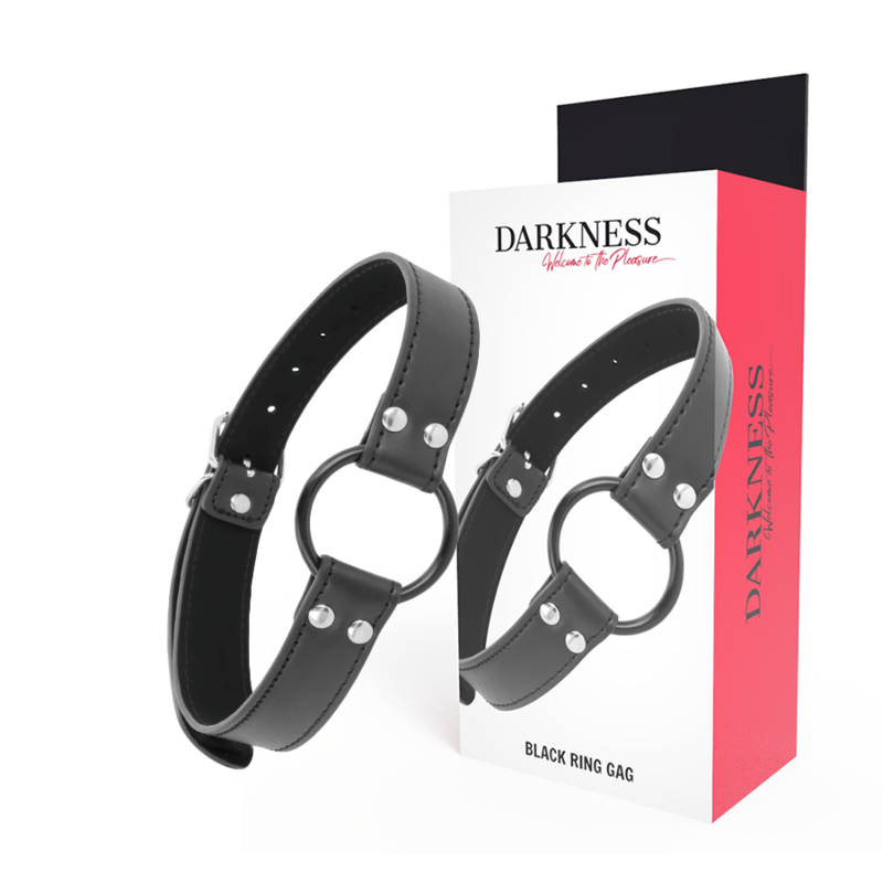 DARKNESS - GAG WITH RING DIAMETER 3.6 CM - My naughty haven #