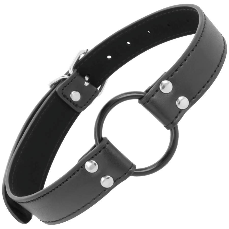 DARKNESS - GAG WITH RING DIAMETER 3.6 CM - My naughty haven #