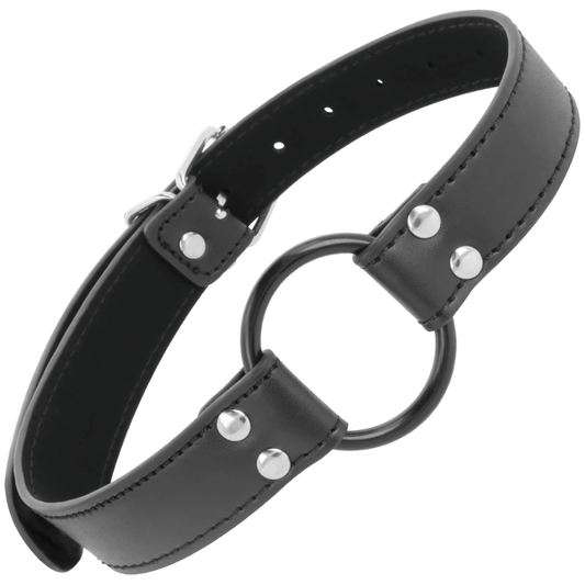 DARKNESS - GAG WITH RING DIAMETER 3.6 CM - My naughty haven #