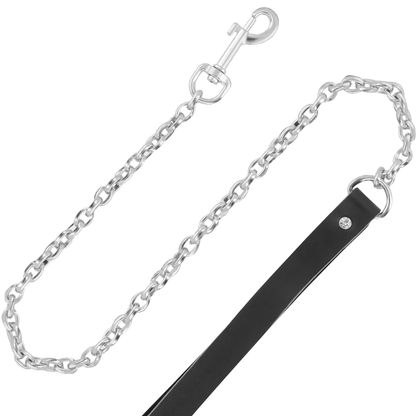 DARKNESS - HIGH QUALITY LEATHER NECKLACE WITH LEASH - My naughty haven #