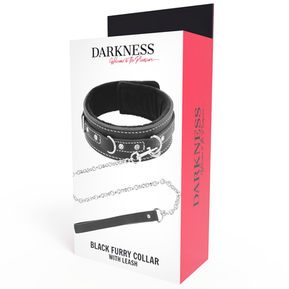 DARKNESS - HIGH QUALITY LEATHER NECKLACE WITH LEASH - My naughty haven #