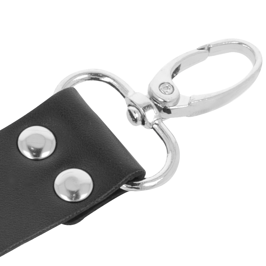 DARKNESS - LEATHER HANDCUFFS FOR FOOT AND HANDS BLACK - My naughty haven #