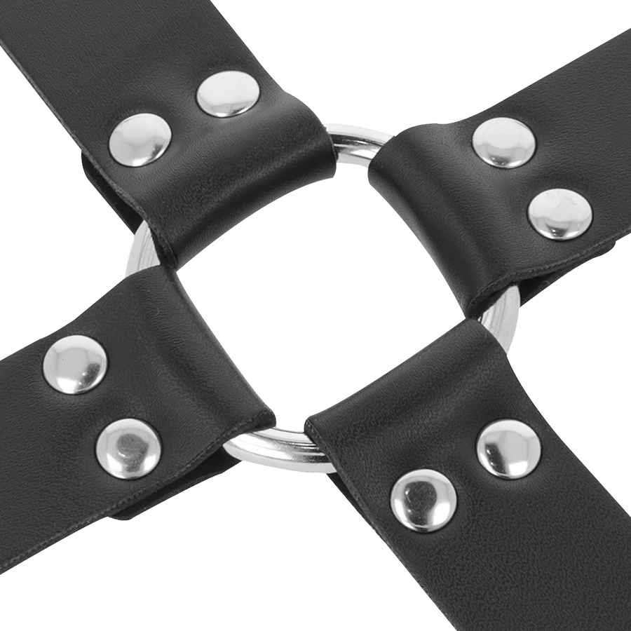 DARKNESS - LEATHER HANDCUFFS FOR FOOT AND HANDS BLACK - My naughty haven #
