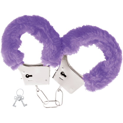DARKNESS - LILAC LINED METAL HANDCUFFS - My naughty haven #