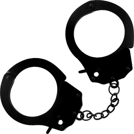 DARKNESS - METAL HANDCUFFS FOR BLACK HANDS - My naughty haven #