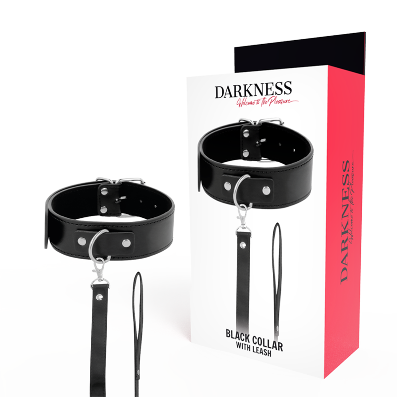 DARKNESS - POSTURE NECKLACE WITH LEATHER CHAIN - My naughty haven #