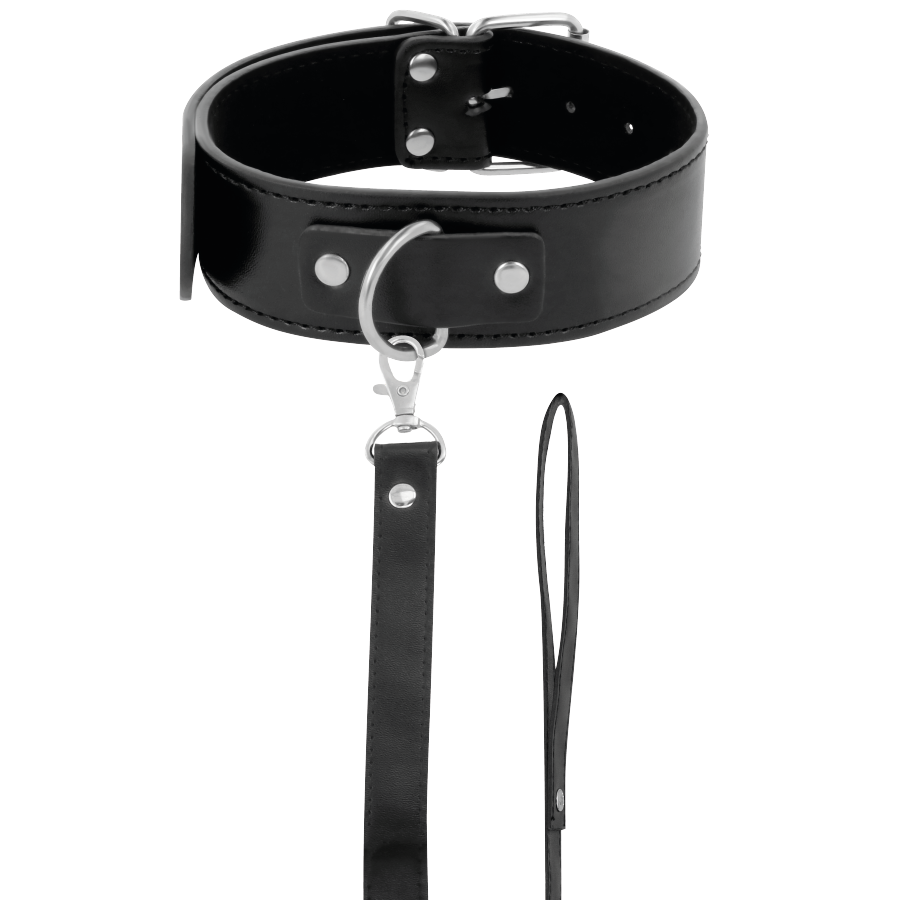 DARKNESS - POSTURE NECKLACE WITH LEATHER CHAIN - My naughty haven #