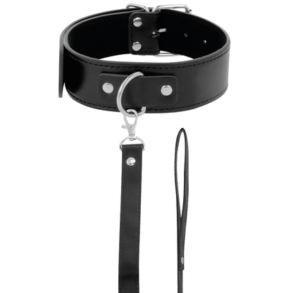 DARKNESS - POSTURE NECKLACE WITH LEATHER CHAIN - My naughty haven #