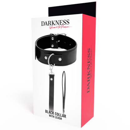 DARKNESS - POSTURE NECKLACE WITH LEATHER CHAIN - My naughty haven #