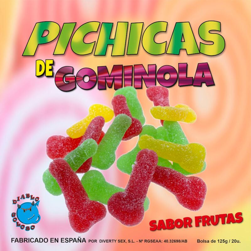 DIABLO GOLOSO - FRUIT GUMMINOL PICHITAS WITH SUGAR - My naughty haven #