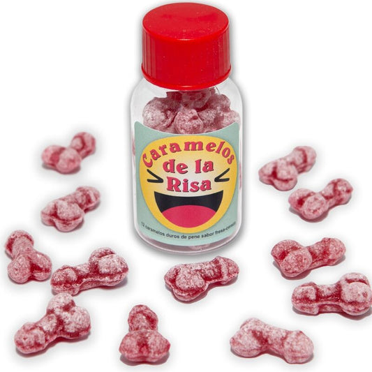 DIABLO PICANTE - 12 PENIS-SHAPED LAUGHTER CANDIES STRAWBERRY/CHERRY - My naughty haven #