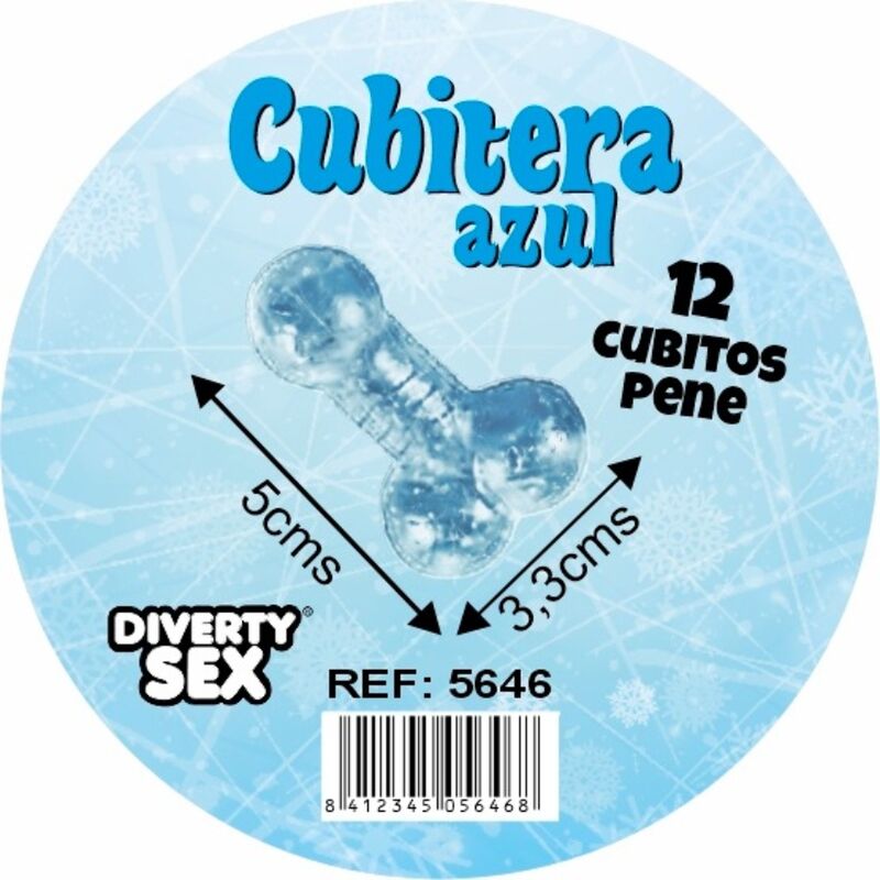 DIABLO PICANTE - 12 PENISES HARD SILICONE HANGING ICE BUCKET BLUE - My naughty haven #