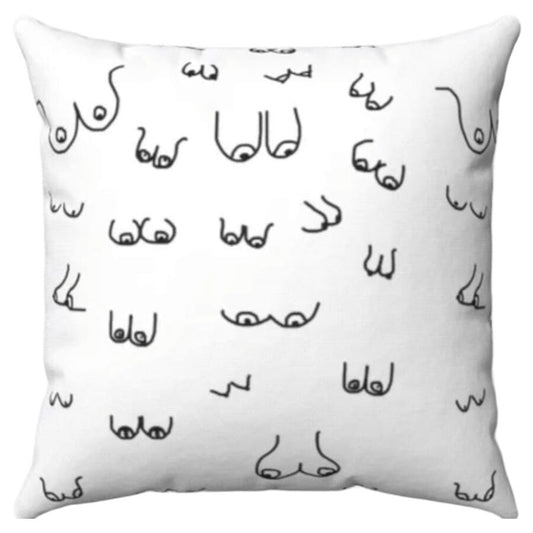 DIABLO PICANTE - 30 X 30 BOOBS CUSHION WHITE - My naughty haven #