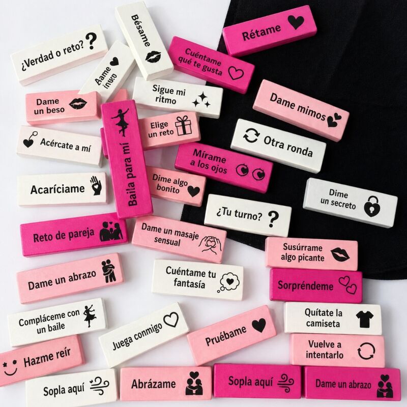 DIABLO PICANTE - BAG OF 16 LOVE BLOCKS - SPANISH VERSION - My naughty haven #