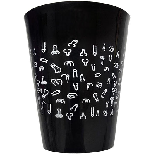 DIABLO PICANTE - BLACK CUP 500 ML WITH WHITE PENISES - My naughty haven #