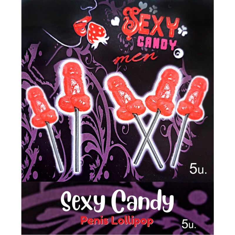 DIABLO PICANTE - BOX OF 5 CHERRY PENIS SHAPED LOLLIPOPS - My naughty haven #