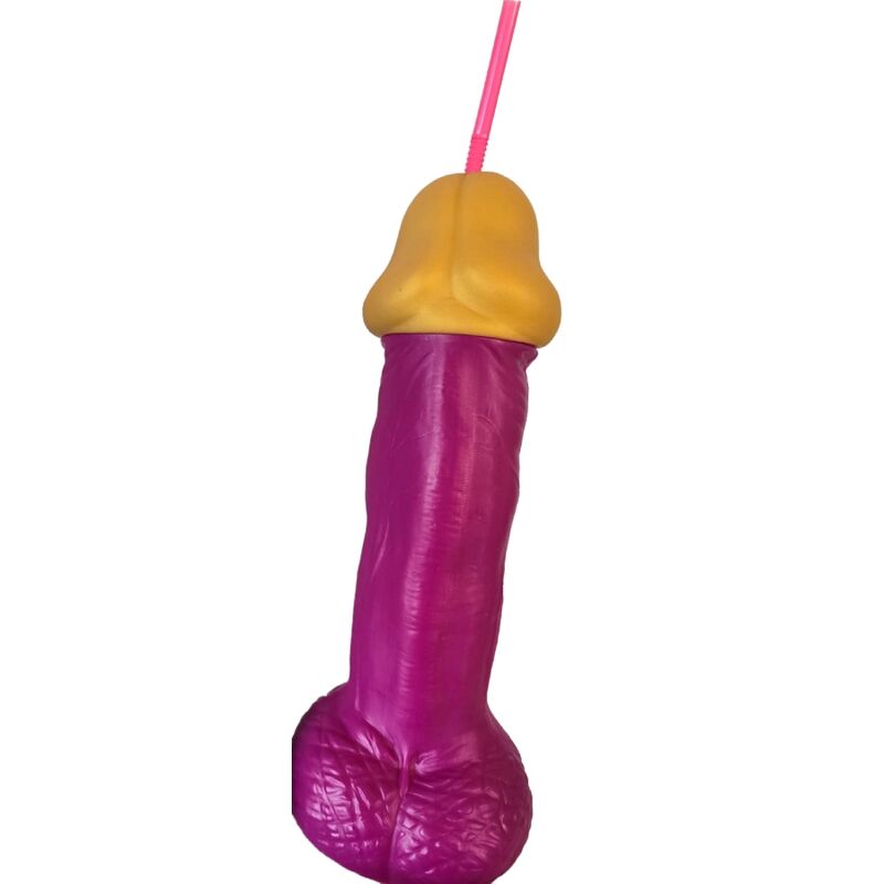 DIABLO PICANTE - FUCHSIA PLASTIC PENIS GLASS - My naughty haven #