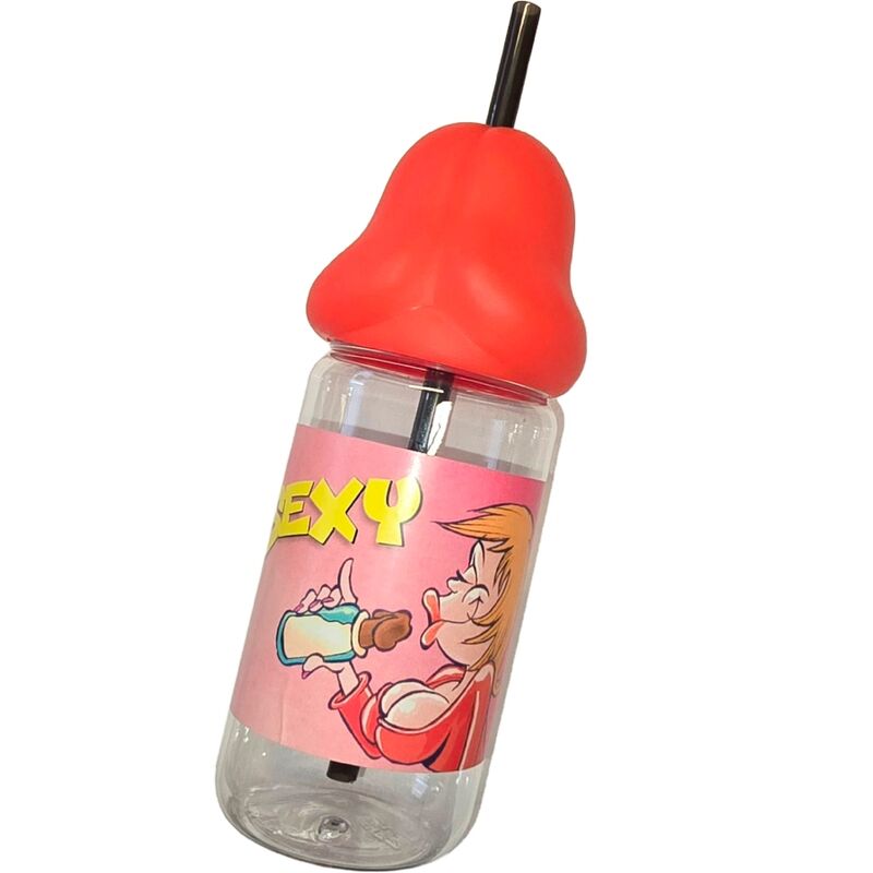 DIABLO PICANTE - PENIS SHAPED 360 ML BABY BOTTLE RED - My naughty haven #