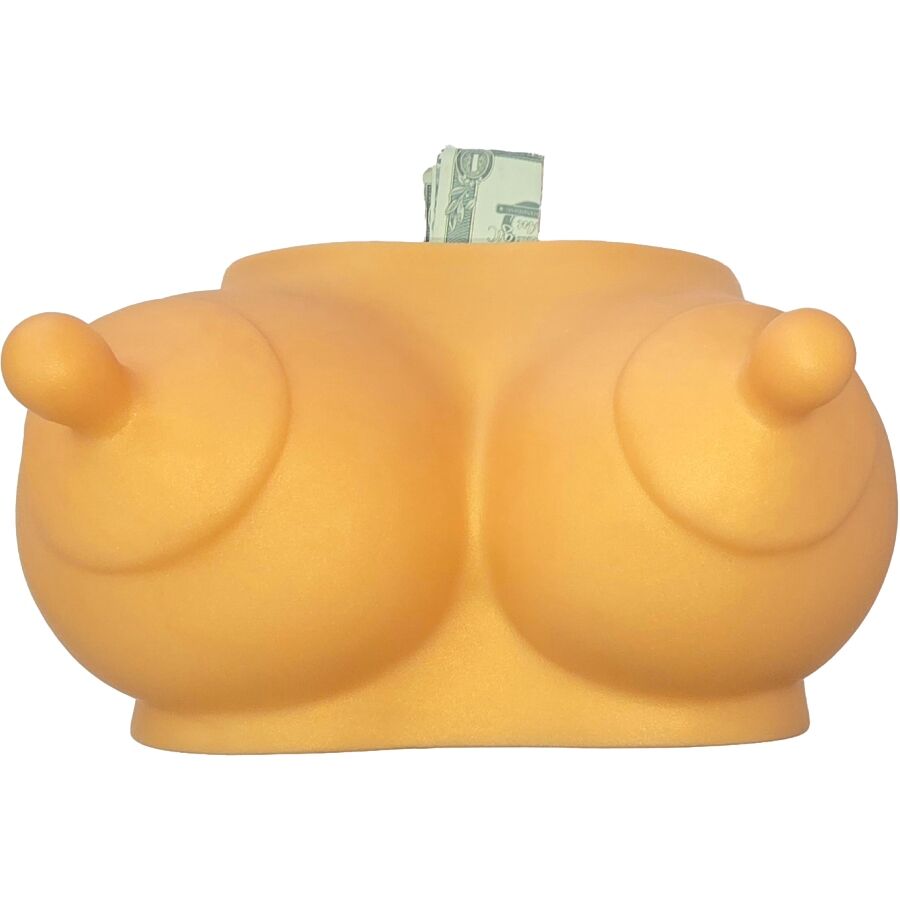 DIABLO PICANTE - PIGGY BANK IN THE SHAPE OF BOOBS GOLDEN TONE - My naughty haven #